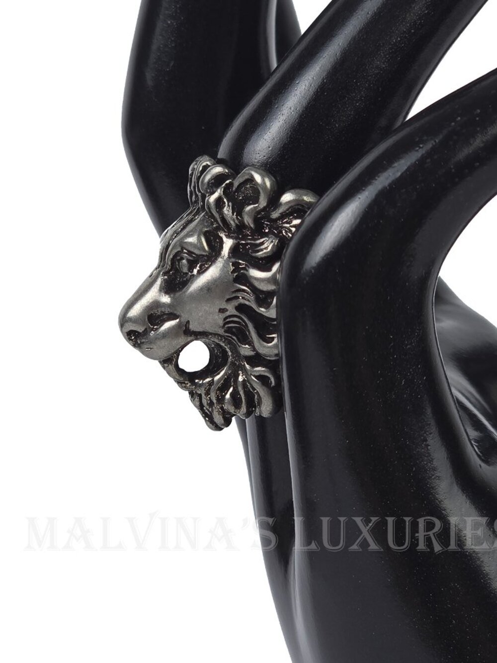 GUCCI RING LION HEAD AGED FINISH METAL BAND UNISEX sz 15 US 7 1/4 - Picture 9 of 17